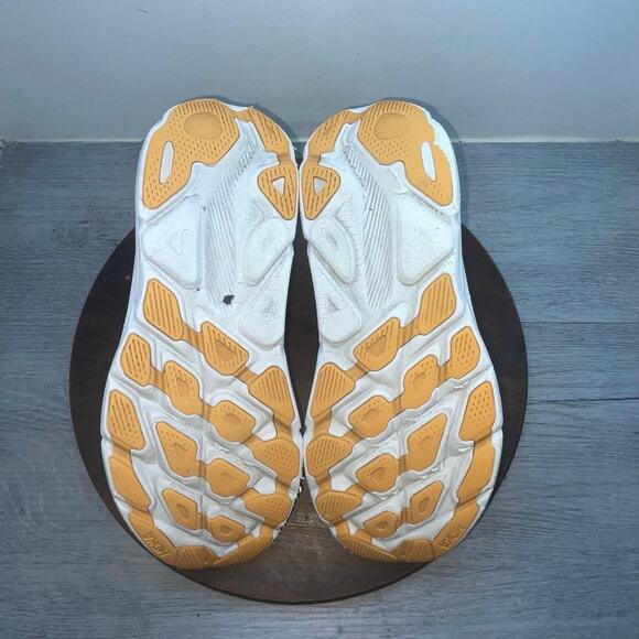 Hoka One One Clifton 9 Mens Size 9.5B Yellow Blue Walking Running Shoes Sneakers main image 7